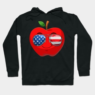 Patriotic Teacher American flag 4th of July Hoodie